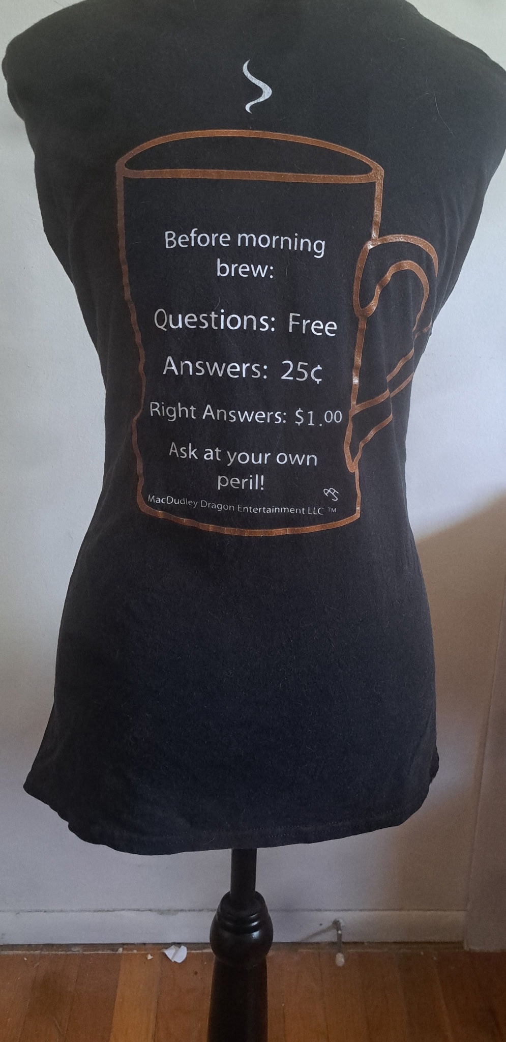MacDudley Coffee T-shirt front design